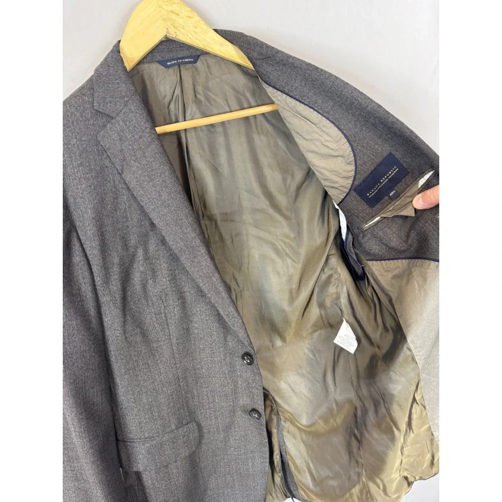 Banana Republic Mens 40R Modern Fit‎ Grey Wool Blazer Jacket 762151-00-1